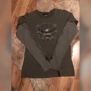 🧡🔧🖤Harley Davidson Ladies Long Sleeve🖤🔧🧡